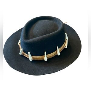 Vintage Golden Gate Hat & Cap Co Mens Black Crocodile Dundee Look Wool Hat